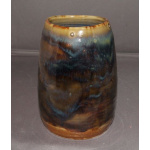 Oval dark vase