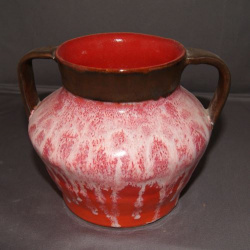 Red and white vase