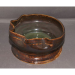 small brown ribbon pot